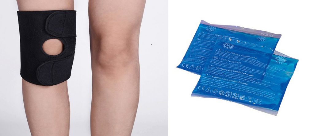 kniewrap met ijszakken
